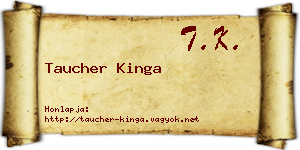 Taucher Kinga névjegykártya